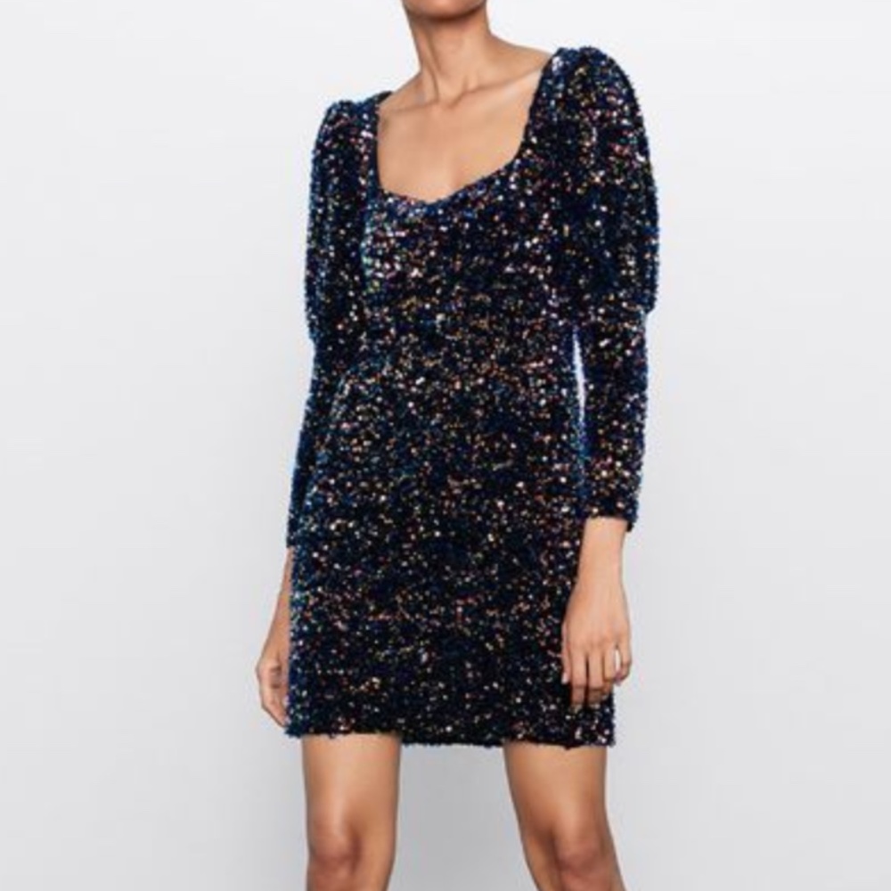Zara Multi-Colored Sequin Dress